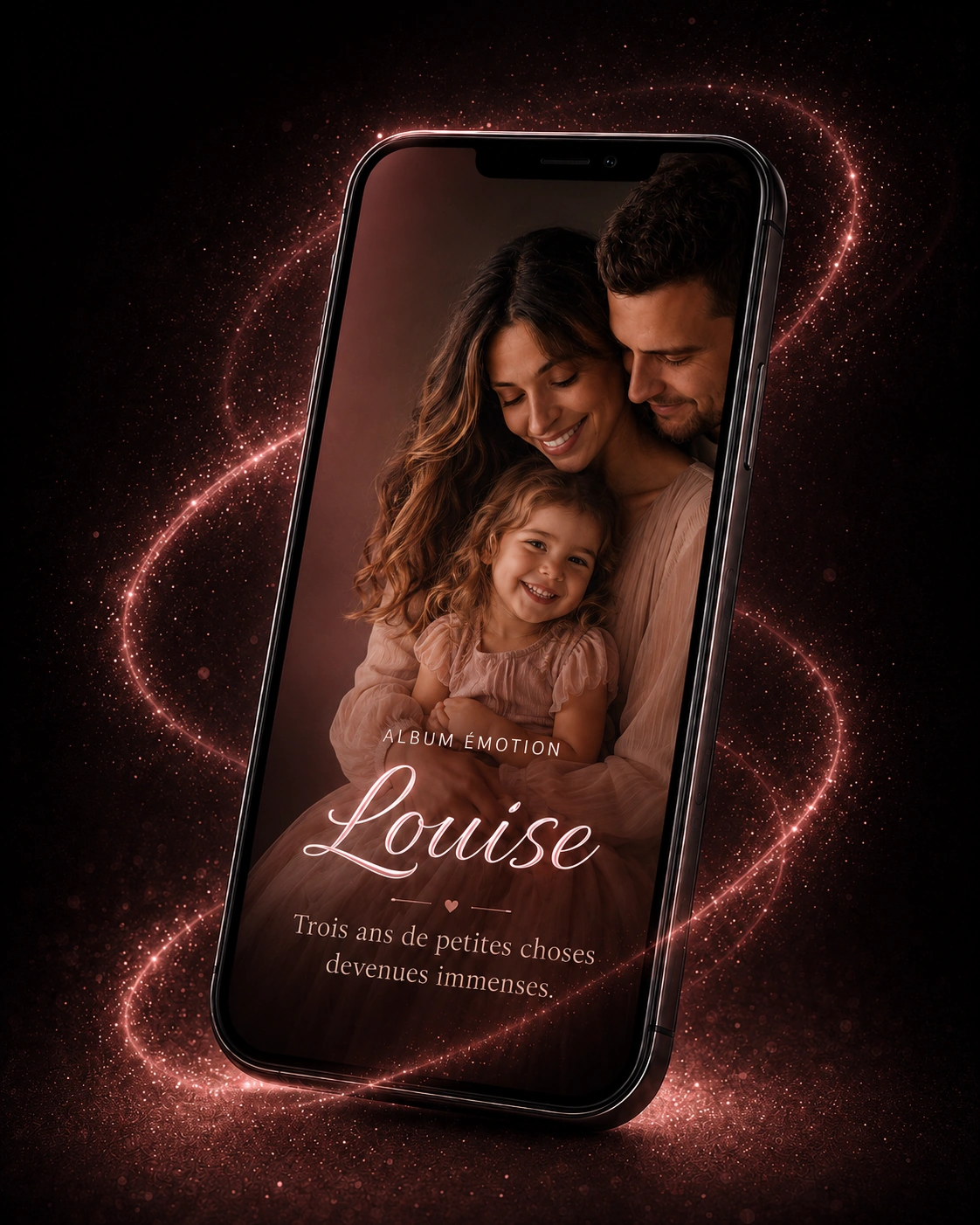 Album Émotion de Louise sur un vrai téléphone